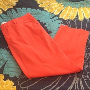 Orange Ankle Pants